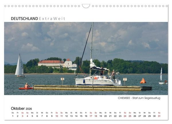 Produktbild: Wei&szlig;blaue Impressionen vom Chiemsee (Wandkalender 2026 DIN A3 quer), CALVENDO Monatskalender