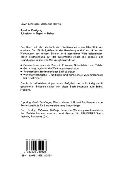 Produktbild: Spanlose Fertigung: Schneiden &mdash; Biegen &mdash; Ziehen