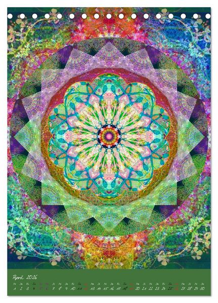 Produktbild: FLORALE MANDALAS (Tischkalender 2026 DIN A5 hoch), CALVENDO Monatskalender