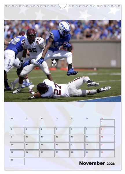 Produktbild: American Football - Kickoff (Wandkalender 2026 DIN A3 hoch), CALVENDO Monatskalender