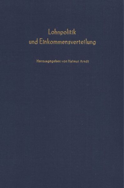 Produktbild: Lohnpolitik und Einkommensverteilung.