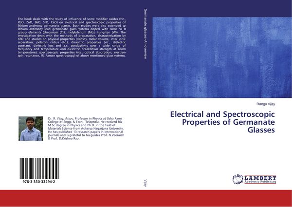 Produktbild: Electrical and Spectroscopic Properties of Germanate Glasses