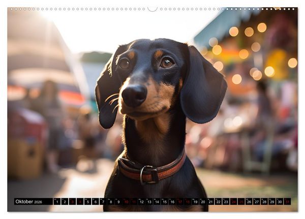 Produktbild: Dackel Zauber - Charmante Begleiter f&uuml;r jeden Monat (hochwertiger Premium Wandkalender 2026 DIN A2 quer), Kunstdruck in Hochglanz