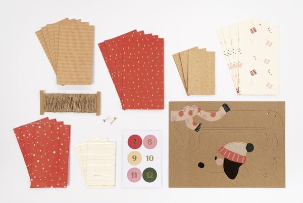 Produktbild: Folia Adventskalender SAUSAGE DOG, 54-teilig