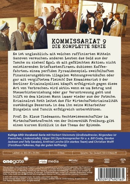 Produktbild: Kommissariat 9 - Die komplette Serie [6 DVDs]