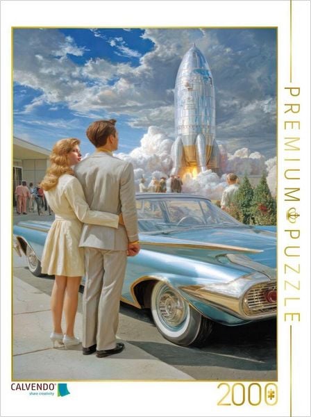 CALVENDO Puzzle Retro-Futurismus | 2000 Teile Lege-Größe 90x67cm Foto-Puzzle für glückliche Stunden