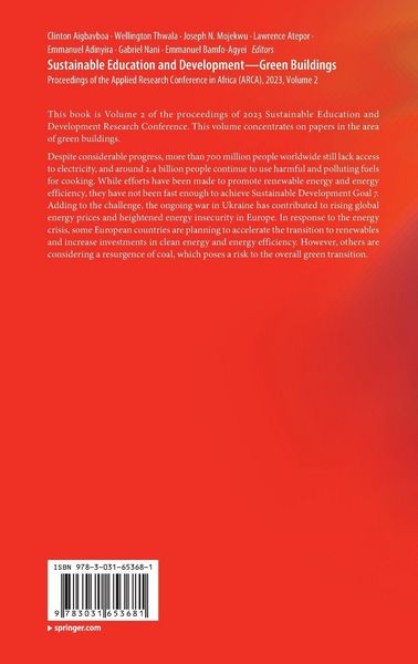 Produktbild: Sustainable Education and Development&mdash;Green Buildings