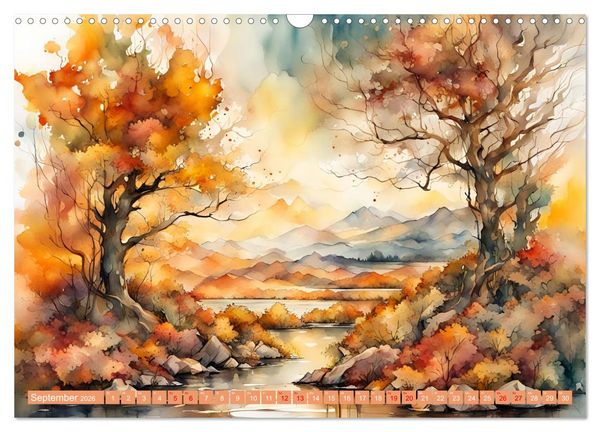 Produktbild: Landschaften Von Fr&uuml;hling bis Winter (Wandkalender 2026 DIN A3 quer), CALVENDO Monatskalender