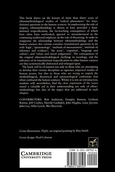 Produktbild: Ethnomethodology and the Human Sciences