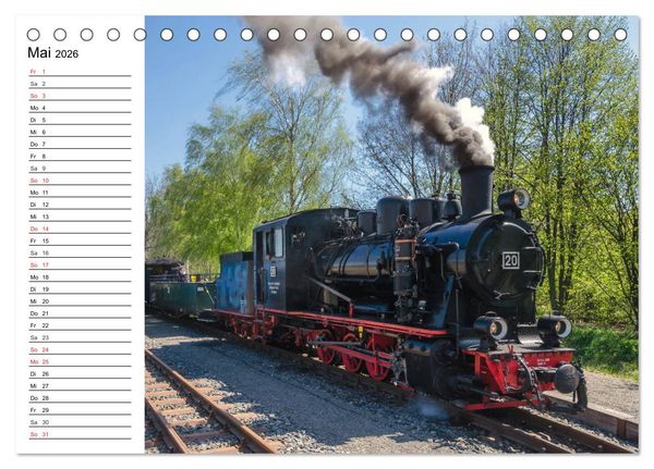 Produktbild: Schmalspurbahnen im Harz (Tischkalender 2026 DIN A5 quer), CALVENDO Monatskalender
