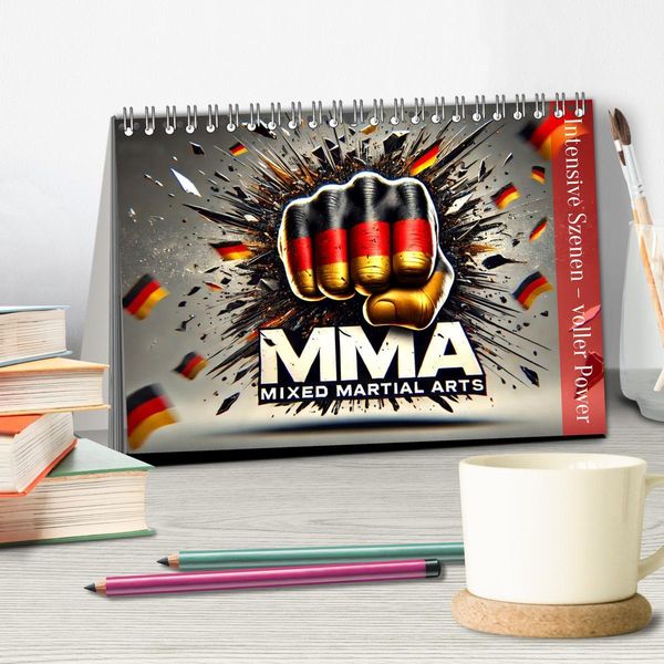 Produktbild: MMA Germany - Mixed Martial Arts Power (Tischkalender 2026 DIN A5 quer), CALVENDO Monatskalender