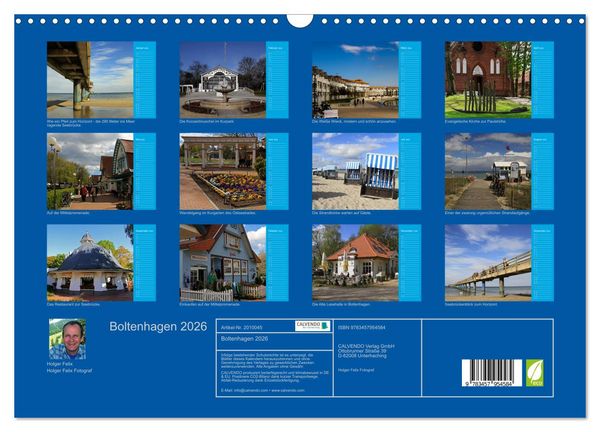 Produktbild: Boltenhagen 2026 (Wandkalender 2026 DIN A3 quer), CALVENDO Monatskalender