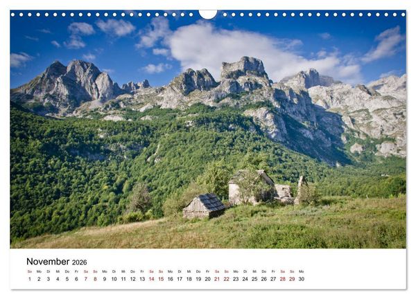 Produktbild: Verfluchtes Gebirge - Peaks of the Balkans - Wandern im Prokletije-Gebirge, Kosovo, Montenegro, Albanien (Wandkalender 2026 DIN A3 quer), CALVENDO Monatskalender