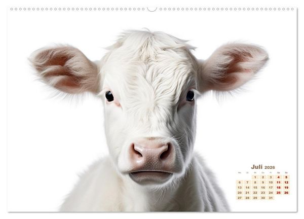 Produktbild: Wei&szlig;e Tierwelt (Wandkalender 2026 DIN A2 quer), CALVENDO Monatskalender
