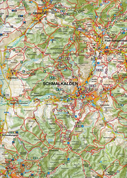 Produktbild: Wanderkarte Westlicher Th&uuml;ringer Wald