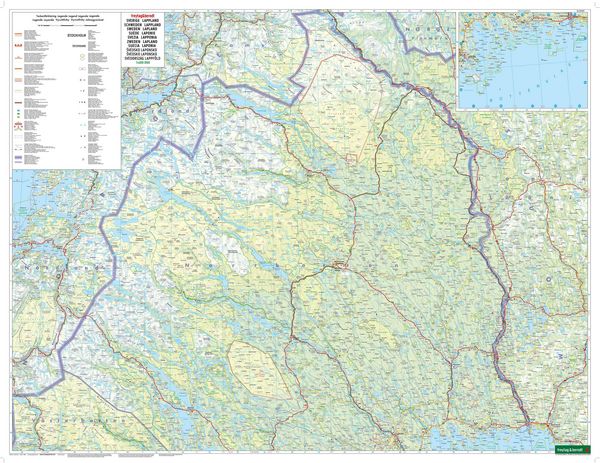 Produktbild: Freytag & berndt Stra&szlig;enkarte Schweden Nord, Schwedisch Lappland - Ume&aring; - &Ouml;stersund 1:400.000