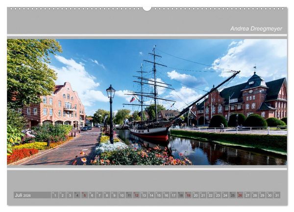 Produktbild: Papenburg-Panorama (hochwertiger Premium Wandkalender 2026 DIN A2 quer), Kunstdruck in Hochglanz