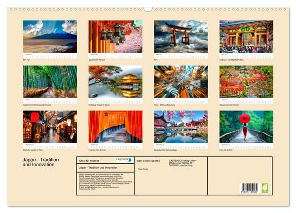 Produktbild: Japan - Tradition und Innovation (Wandkalender 2026 DIN A2 quer), CALVENDO Monatskalender