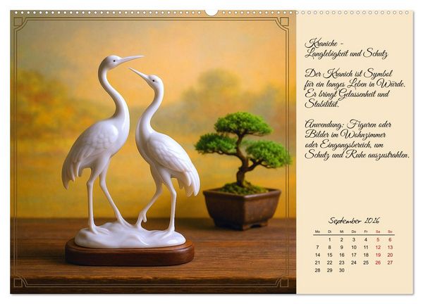 Produktbild: Feng Shui - Symbole f&uuml;r die Harmonie des Qi (Wandkalender 2026 DIN A2 quer), CALVENDO Monatskalender