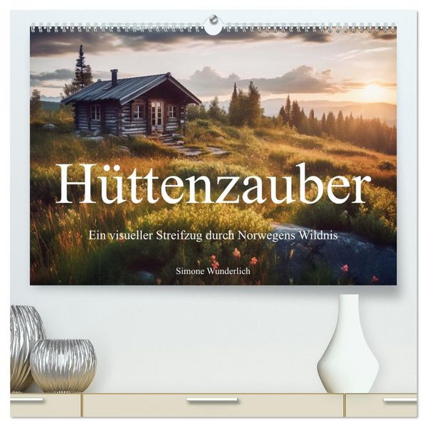 Hüttenzauber - Ein visueller Streifzug durch Norwegens Wildnis (hochwertiger Premium Wandkalender 2026 DIN A2 quer), Kunstdruck in Hochglanz