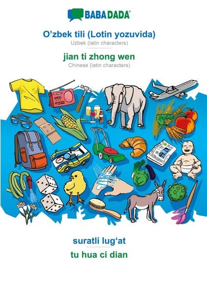 Produktbild: O'zbek tili (Lotin yozuvida) - jian ti zhong wen, suratli lug&iquest;at, BW