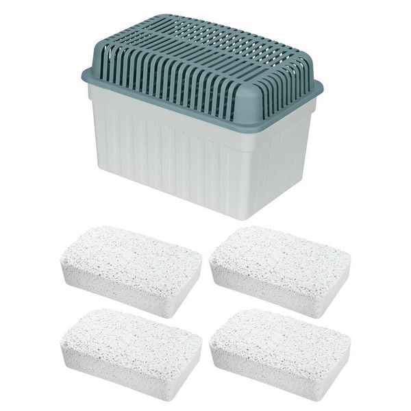 Produktbild: Luftentfeuchter 1 kg Grau, inkl. 3 Nachf&uuml;ller, f&uuml;r R&auml;ume bis 80 m&sup3;