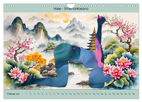 Produktbild: YOGA - Harmonie von K&ouml;rper, Geist und Seele (Wandkalender 2026 DIN A4 quer), CALVENDO Monatskalender