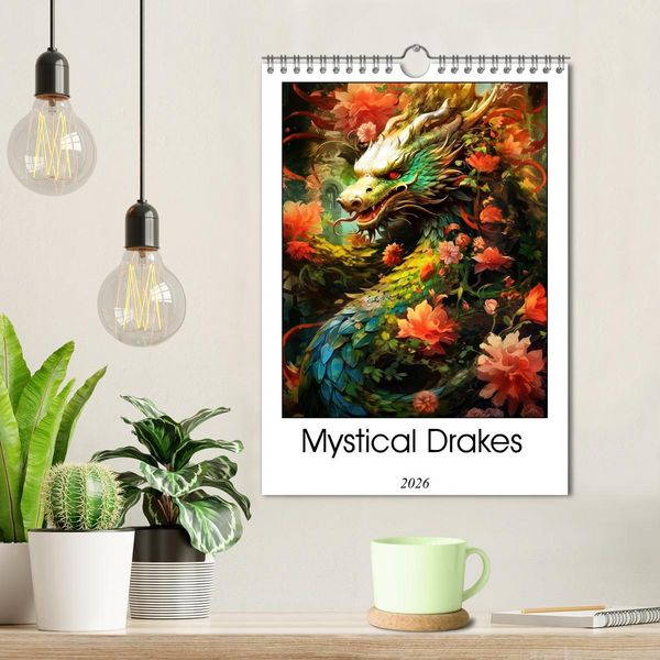 Produktbild: Mystical Drakes (Wall Calendar 2026 DIN A4 portrait), CALVENDO 12 Month Wall Calendar