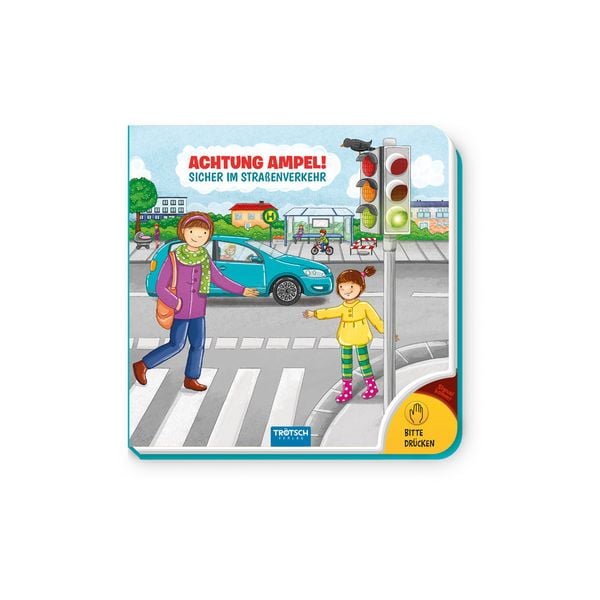 Produktbild: Tr&ouml;tsch Pappenbuch mit Licht Achtung Ampel Sicher im Stra&szlig;enverkehr