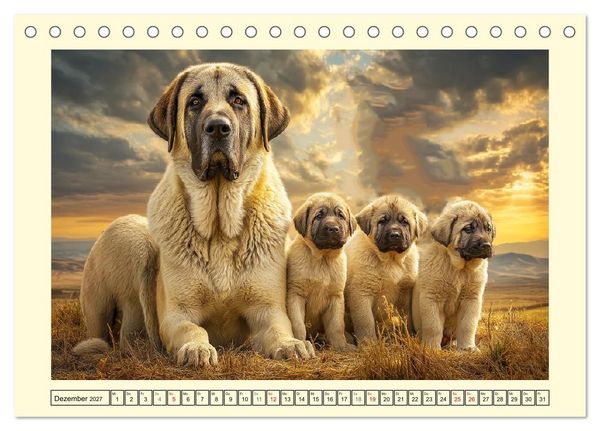 Produktbild: Kangal - Besch&uuml;tzer der Herde. Starke, selbstst&auml;ndige und furchtlose Hunde (Tischkalender 2027 DIN A5 quer), CALVENDO Monatskalender