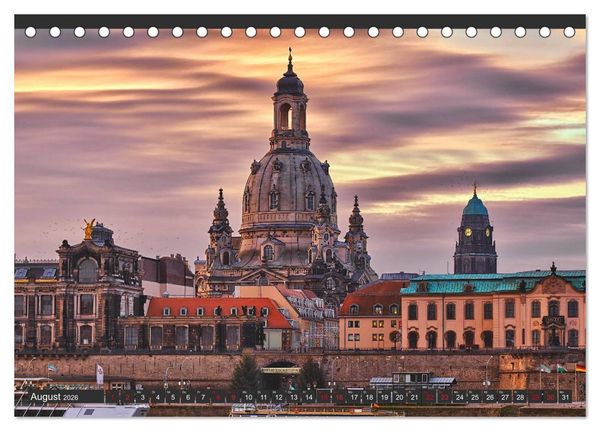 Produktbild: Dresden - Die Frauenkirche (Tischkalender 2026 DIN A5 quer), CALVENDO Monatskalender