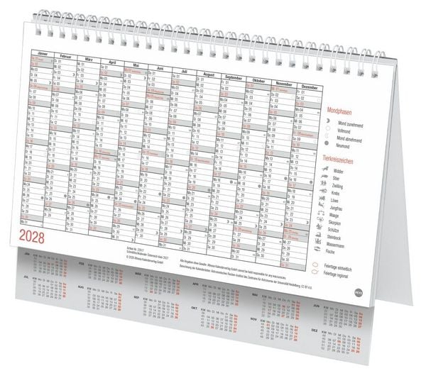 Produktbild: Schreibtischkalender &Ouml;sterreich klein 2027