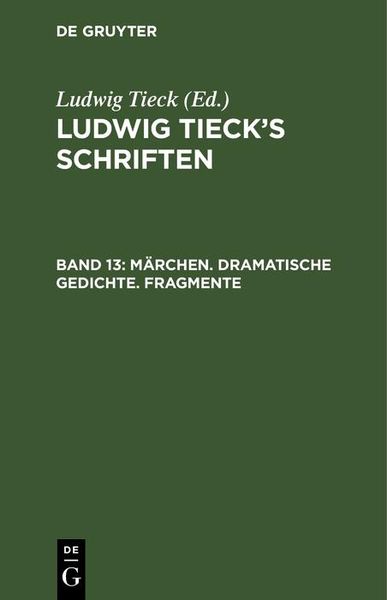Produktbild: M&auml;rchen. Dramatische Gedichte. Fragmente