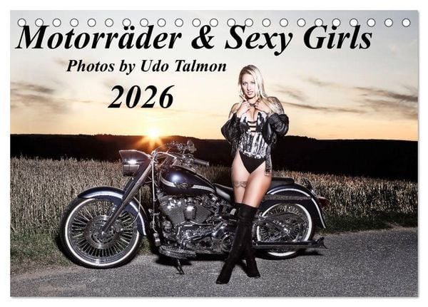 Produktbild: Motorr&auml;der & Sexy Girls (Tischkalender 2026 DIN A5 quer), CALVENDO Monatskalender
