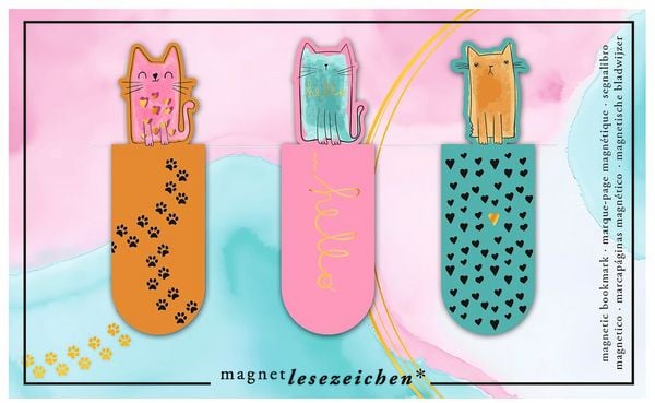 Produktbild: Magnetlesezeichen Katzentrio