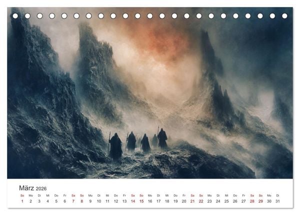 Produktbild: Das Reich der fl&uuml;sternden Schatten (Tischkalender 2026 DIN A5 quer), CALVENDO Monatskalender