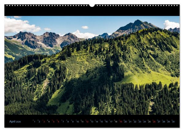 Produktbild: Region Oberstdorf - Kleinwalsertal und Nebelhorn (Wandkalender 2026 DIN A2 quer), CALVENDO Monatskalender
