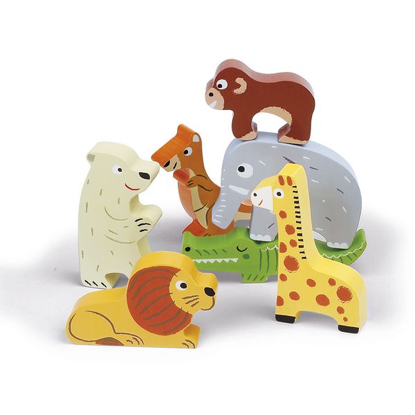 Produktbild: Zoo-Abenteuer: 7-teiliges Holzfiguren-Puzzle zum Greifen und Spielen