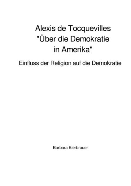 Produktbild: Alexis de Tocquevilles "&Uuml;ber die Demokratie in Amerika"