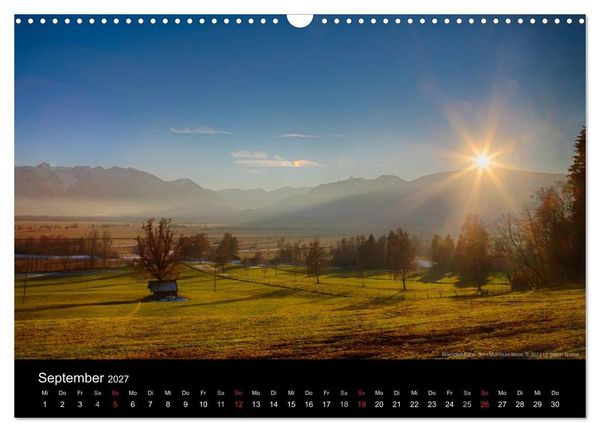 Produktbild: Licht &uuml;ber Bergen und Seen (Wandkalender 2027 DIN A3 quer), CALVENDO Monatskalender