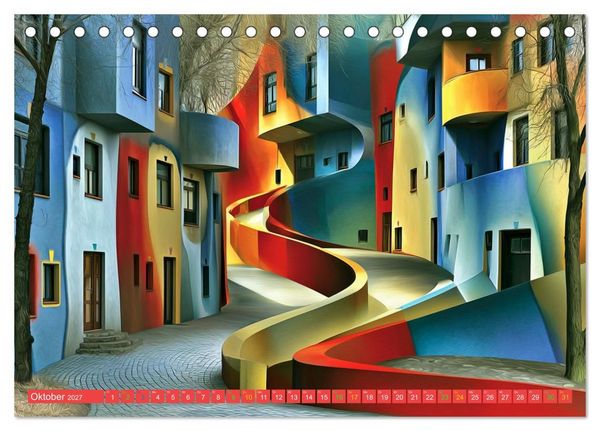 Produktbild: Das Paradies der tanzenden H&auml;user (Tischkalender 2027 DIN A5 quer), CALVENDO Monatskalender