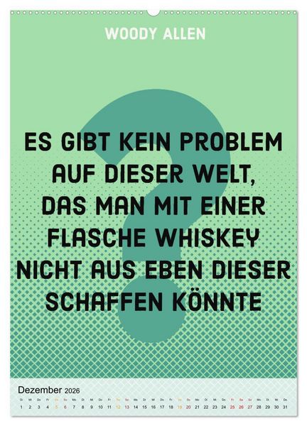 Produktbild: Dichter als Goethe - Der literarische Alkohol-Kalender (Wandkalender 2026 DIN A2 hoch), CALVENDO Monatskalender