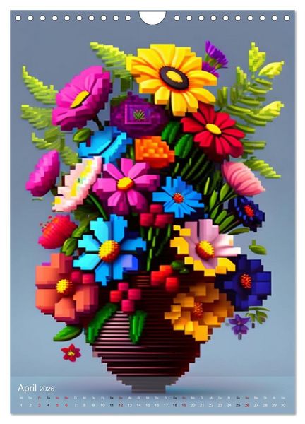 Produktbild: Abstrakte Blumenbukets (Wandkalender 2026 DIN A4 hoch), CALVENDO Monatskalender
