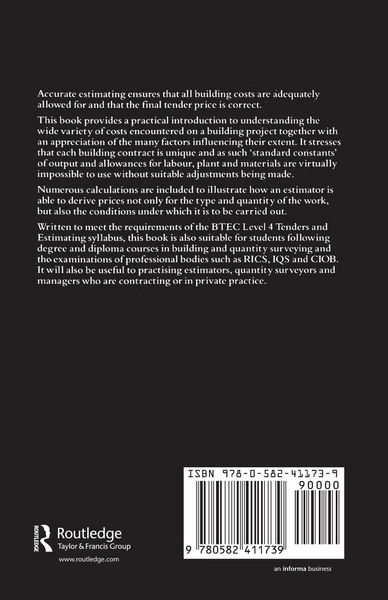 Produktbild: Estimating and Tendering for Building Work