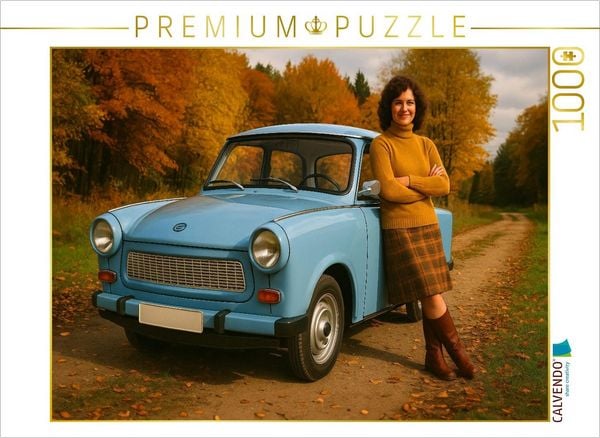 CALVENDO Puzzle Herbstfarben mit Trabant 601 | 1000 Teile Lege-Größe 64x48cm Foto-Puzzle für glückliche Stunden