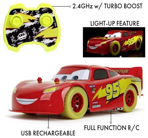 Produktbild: JADA TOYS 9335563314R00 RC Lightning McQueen Glow Racers 1:14 1:14 RC Einsteiger Modellauto Elektro Rennwagen