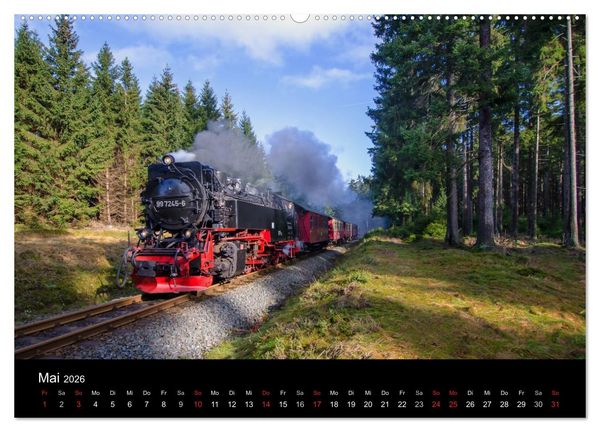 Produktbild: Unter Dampf in Sachsen Anhalt 2.0 (hochwertiger Premium Wandkalender 2026 DIN A2 quer), Kunstdruck in Hochglanz