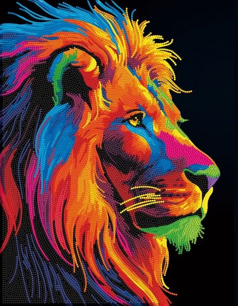 Produktbild: DIAMOND DOTZ - Diamond Painting Neon L&ouml;we