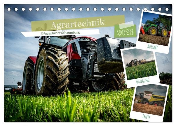 Produktbild: Agrartechnik (Tischkalender 2026 DIN A5 quer), CALVENDO Monatskalender