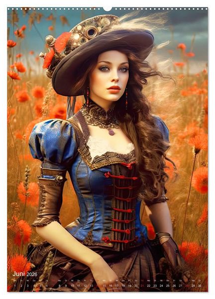 Produktbild: Steampunk Ladies (Wandkalender 2026 DIN A2 hoch), CALVENDO Monatskalender